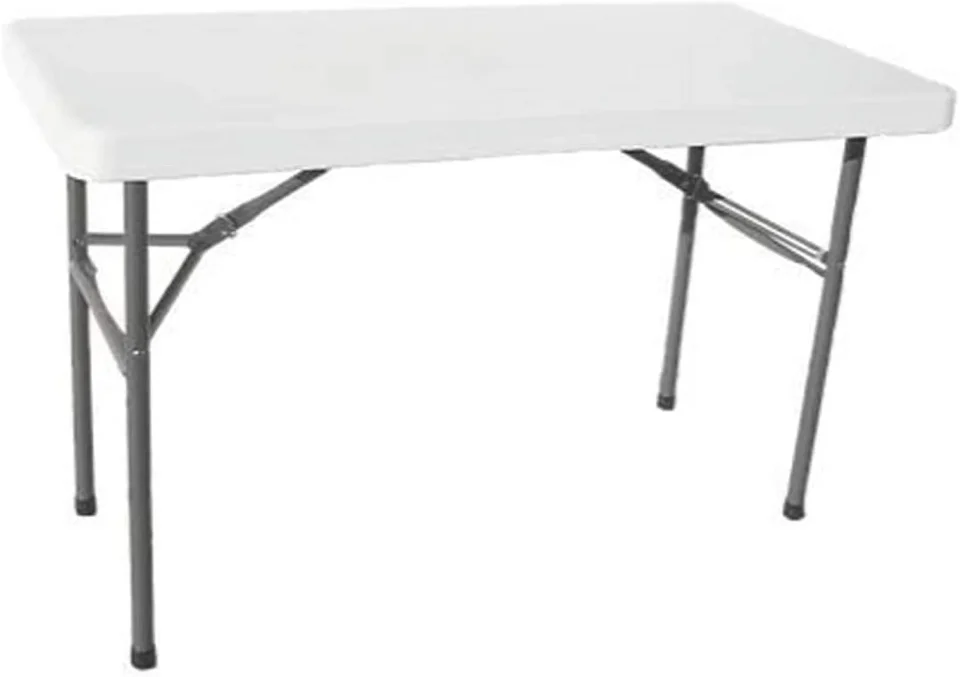 Select Plastic Folding Table - Polyethylene Sturdy Outdoor Folding Table - Lightweight Fold Up Table for Weddings Cocktail Parties Patios - 30'' x 48''