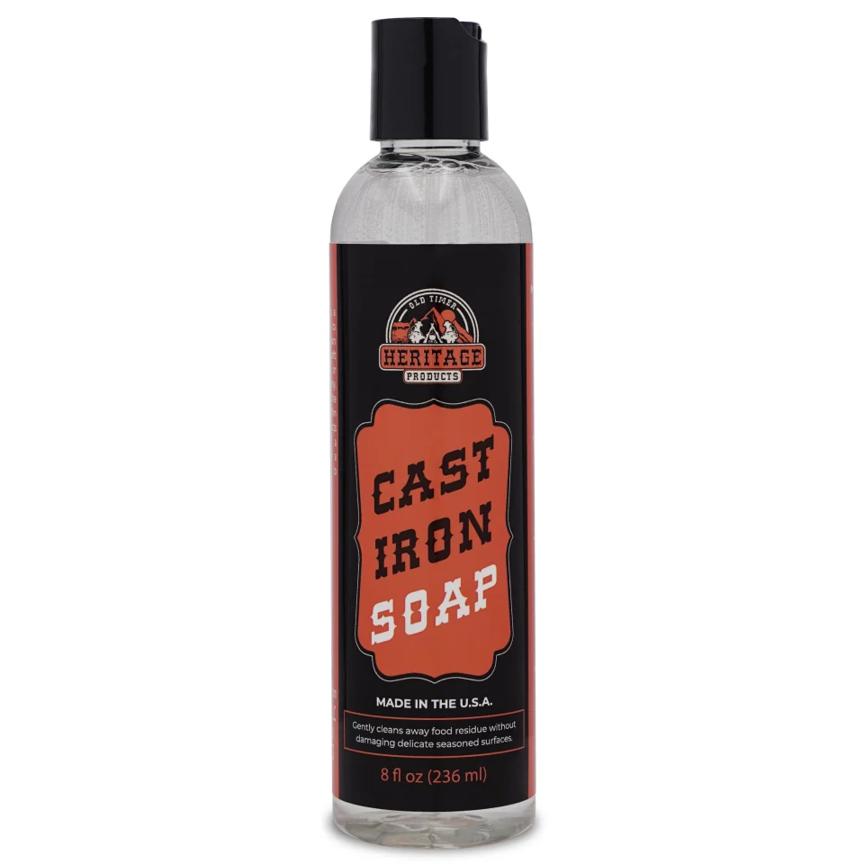 BPA-Free Heritage Products Cast Iron Soap ﾨC All Natural Skillet Cleaning Soap Cleans, Restores, Removes Rust from Griddle, Grill Grate, Dutch Oven - 100% Plant-Based Cast Iron Cleaner for Home and Camping