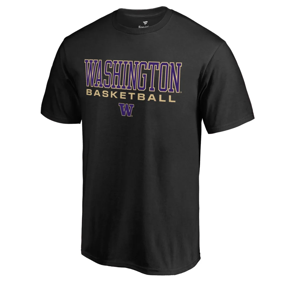 Leak-Proof Men's Fanatics Branded Black Washington Huskies True Sport Basketball T-Shirt