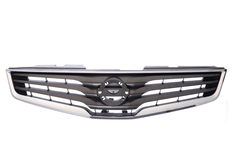 Non-Toxic Glass Tomoka Replacement Parts Front Grille Grill Assembly With Chrome Shell With Black Insert Compatible With Nissan Sentra 2010 2011 2012