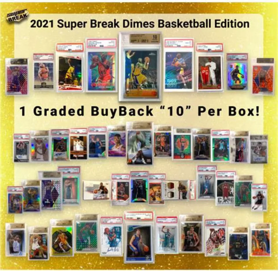 Healthy NBA 2020 DIMES Basketball Trading Card Box (1 GRADED BuyBack Card Per Box)