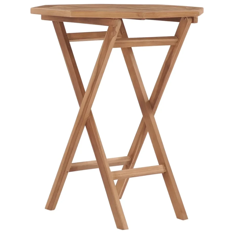 Gift-Ready Gecheer Teak Wood Folding Table Solid Garden 23.6x23.6x29.5