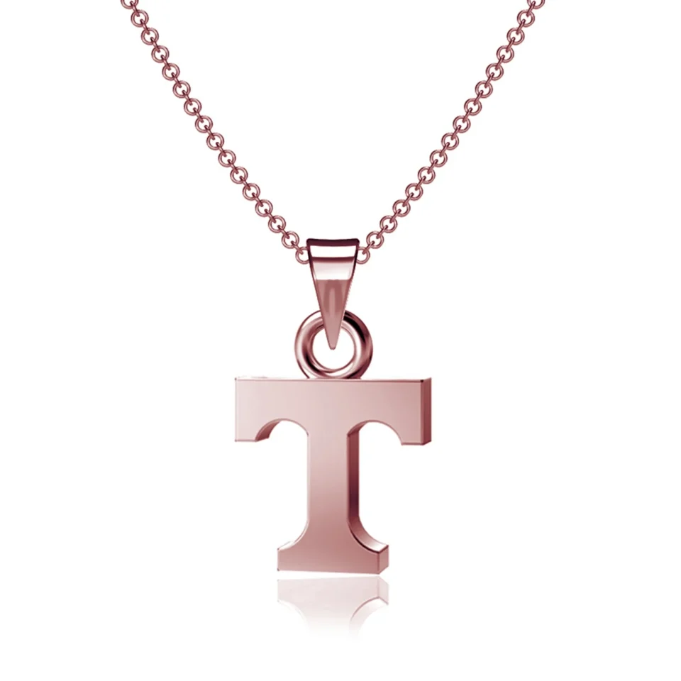 Frosted Dayna Designs Tennessee Volunteers Rose Gold Pendant Necklace