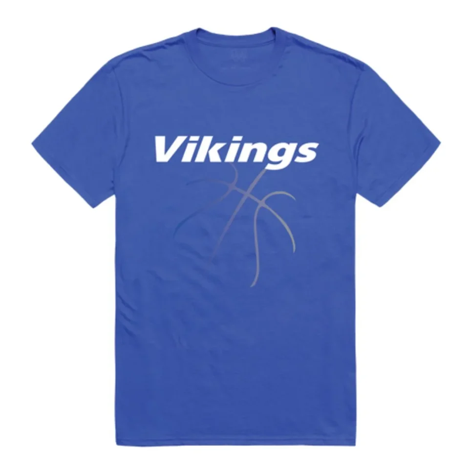 Natural Lightweight Elizabeth City St Vikings Basketball T-Shirt Royal Small