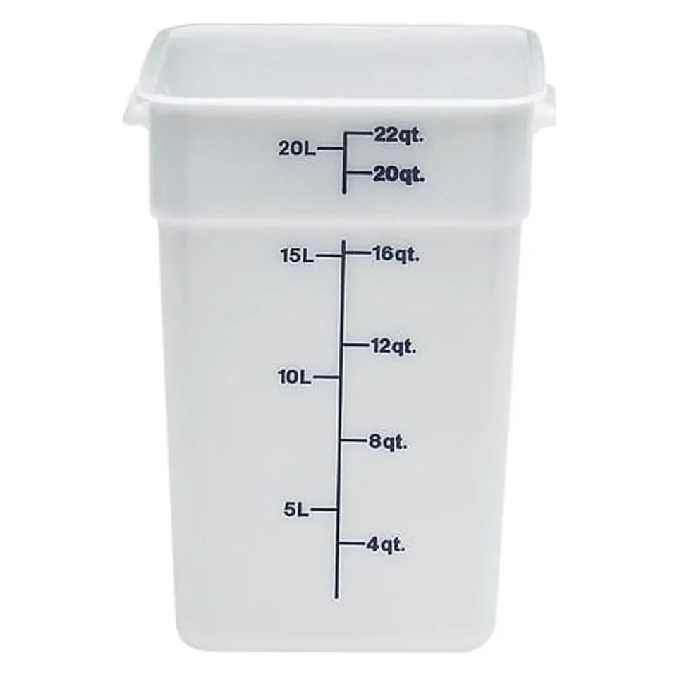Upgraded Cambro Manufacturing Cambro 22 quart White Square Container