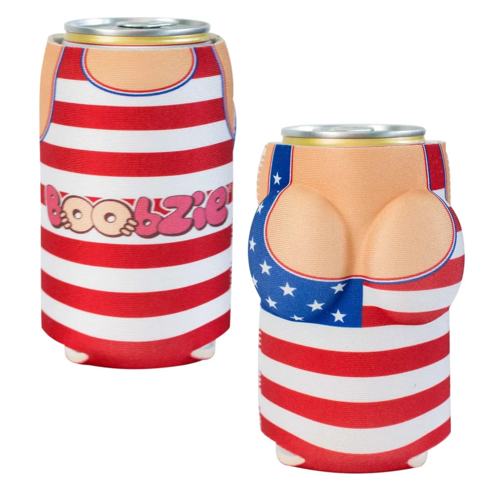 Wooden Drinking Games 34028 Drinking Games USA All America Betsy Boobzie Beer Can Cooler