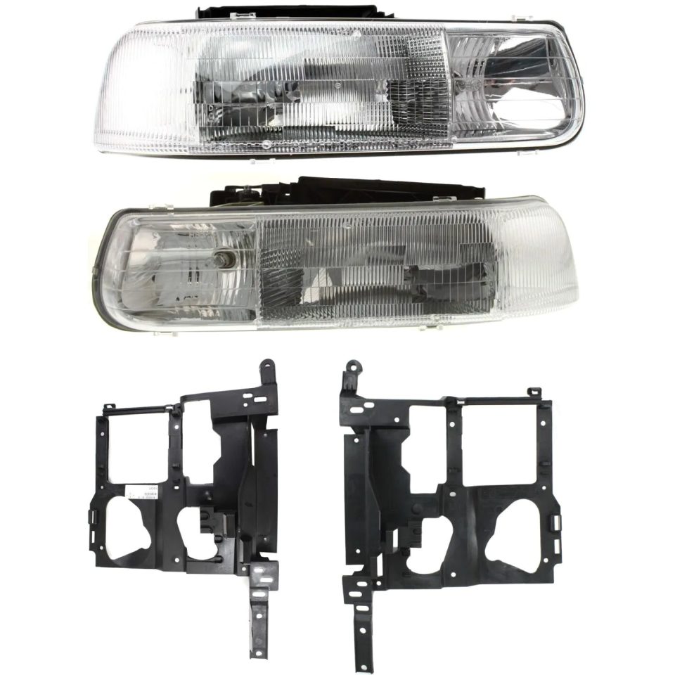 Prime Top-Rated Halogen Headlight Kit For 2001-2002 Chevy Silverado 2500 HD Left & Right w/Bulb