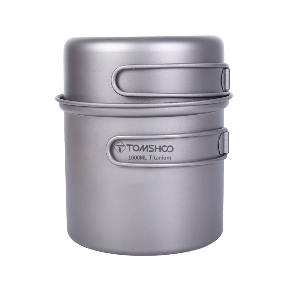 Non-Toxic Lightweight TOMSHOO Cookware Set for Camping and Cooking, Lightweight and Portable