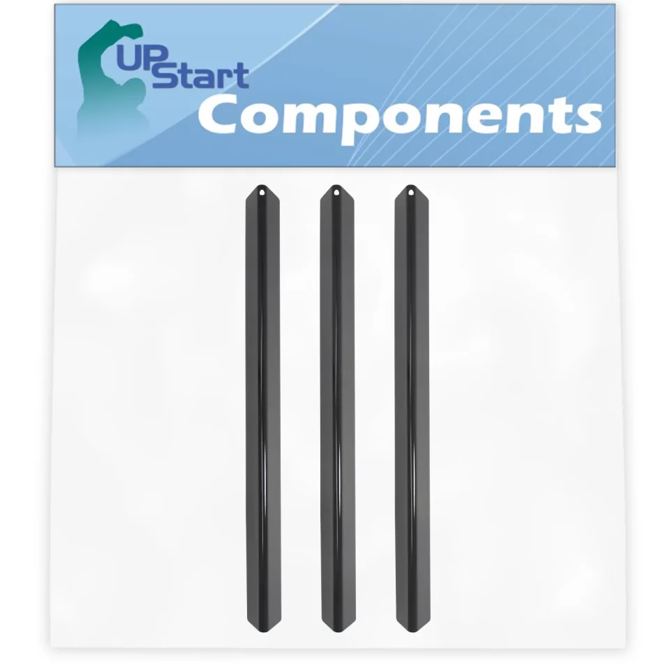 Cast Iron Home 3-Pack BBQ Grill Heat Shield Plate Tent Replacement Parts for Weber GENESIS SILVER A (2000-2001) - Compatible Barbeque Porcelain Steel Flame Tamer, Flavorizer Bar, Vaporizer Bar, Burner Cover 21.5