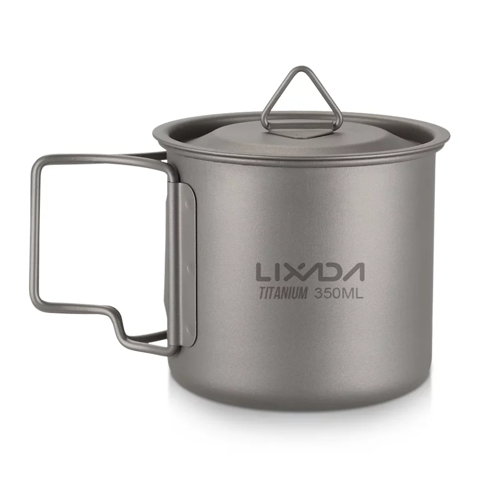 Leak-Proof Corrosion Resistant Cup for Camping and Backpacking, Foldable Handle, 300ml 750ml Options