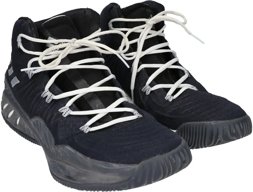 Cleaning Demarre Carroll Brooklyn Nets Game-Used #9 Navy Adidas Shoes - Size 14.5