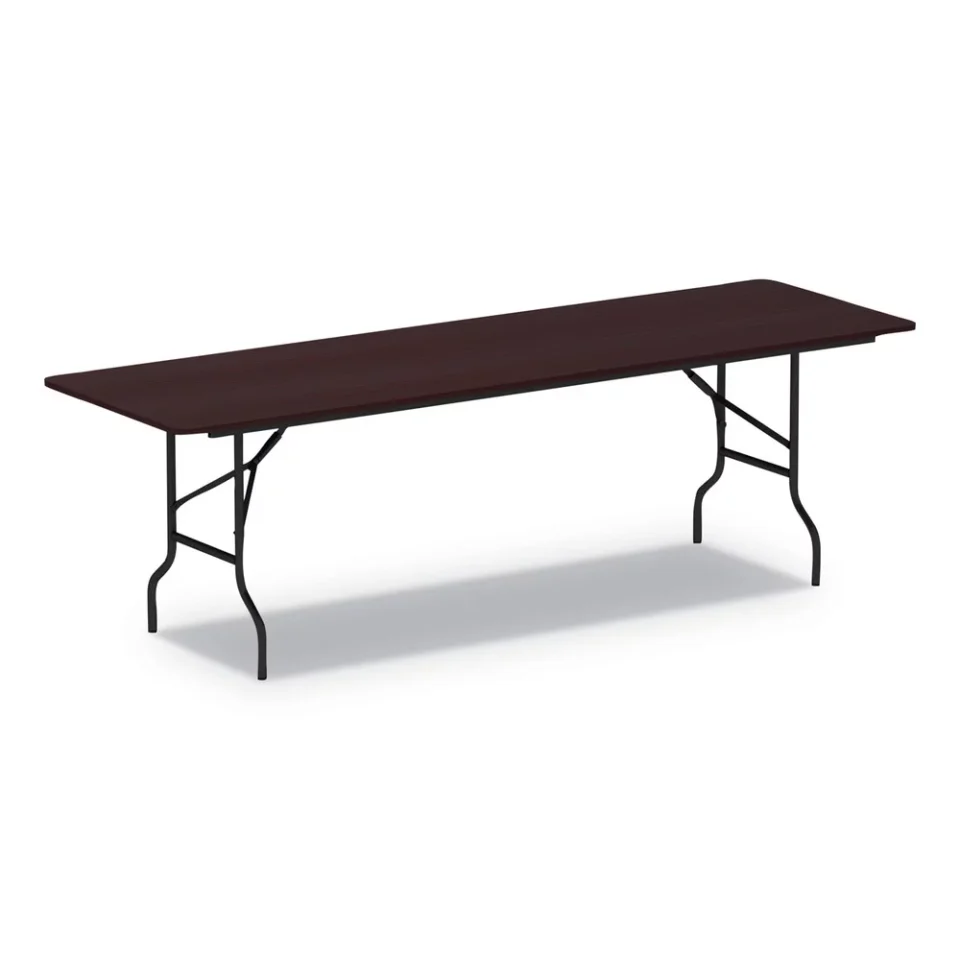 Wooden Versatile Alera ALEFT729630MY 95.88 in. W x 29.88 in. D x 29.13 in. H Rectangular Wood Folding Table - Mahogany