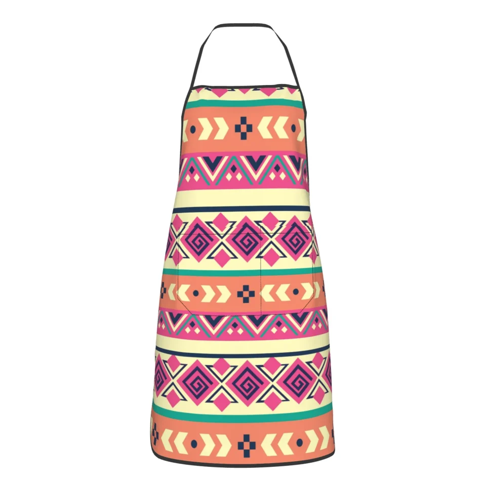 Matte Value XMXY Chef Aprons with Pockets for Women Men, Vintage Southwestern Native Bohemian Waterproof Cooking Kitchen Aprons, 28.3 x 20.4 Inches