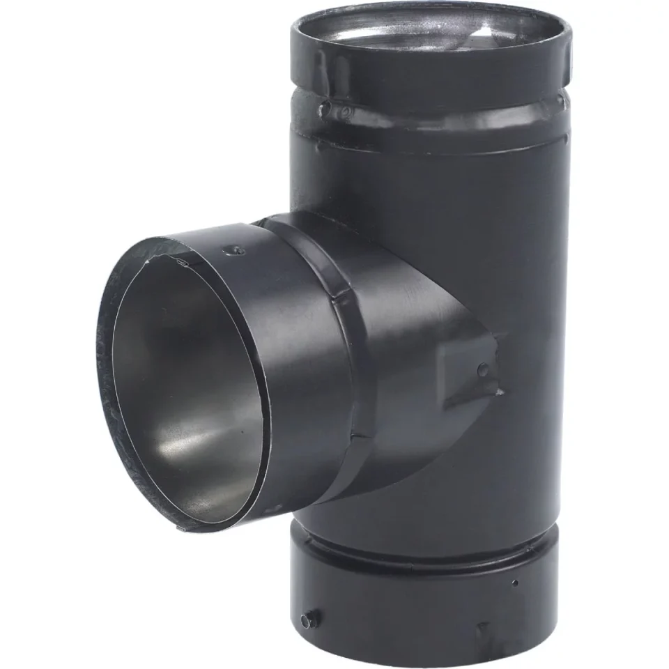 Healthy SELKIRK VP Pellet Pipe Type L Insulated Stove Pipe Tee & Cap 243100B
