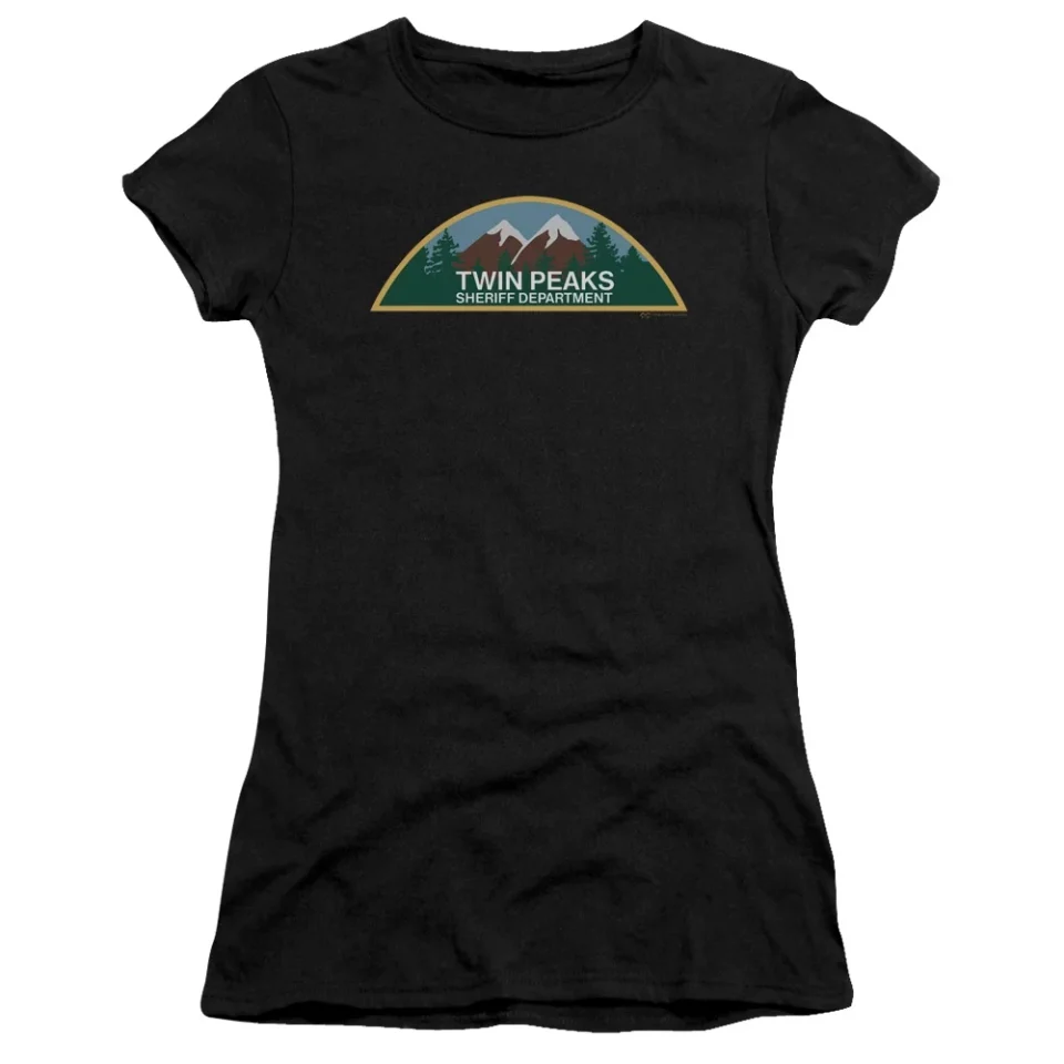Premium Twin Peaks - Sheriff Department - Juniors Teen Girls Cap Sleeve Shirt - Small
