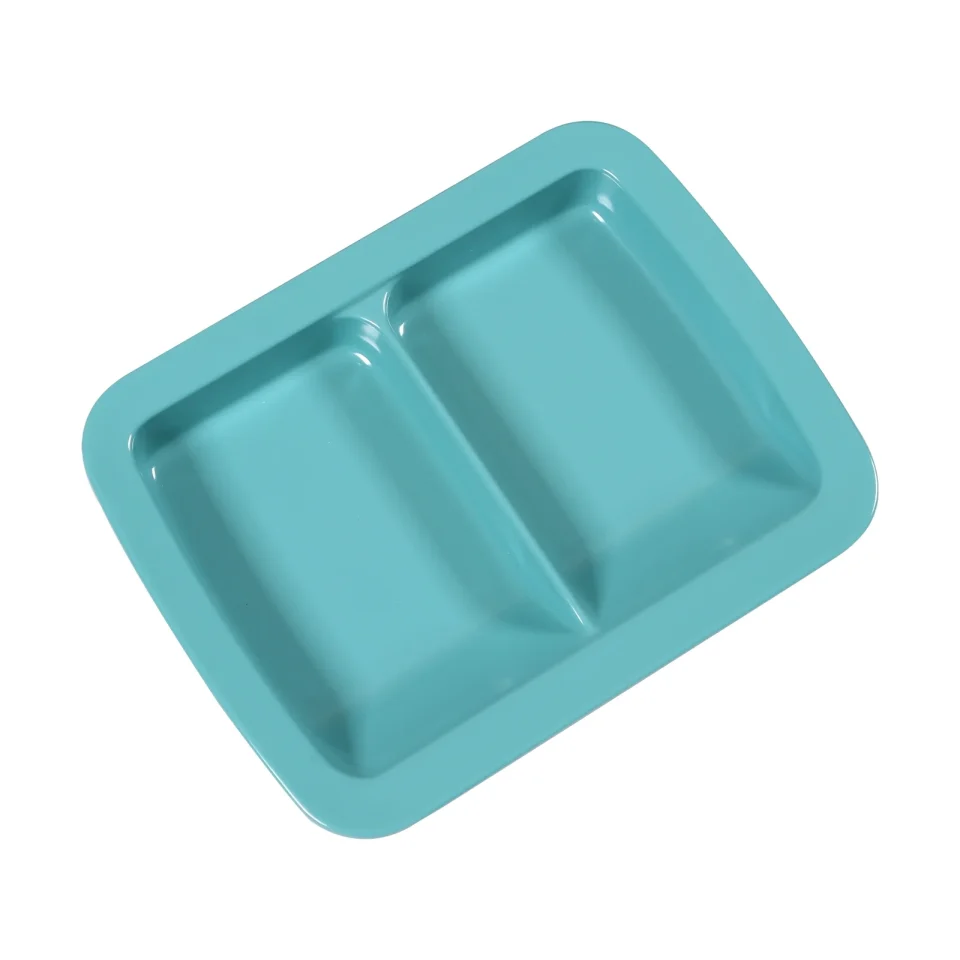 Wooden Ehucon Adaptive Utensils Scoop 2 Section Divided Plates with Extra Wall,Spill-proof Melamine Dinnerware for Elderly,Non-slip Disabled Products for Handicapped to self-feeding-1PC