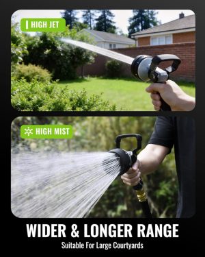 Home Best-Selling Garden Hose Nozzle. RAINPOINT Heavy Duty Fireman’s Hose Nozzle. 7 Modes Water Hose Nozzle with Adjustable Flow Control