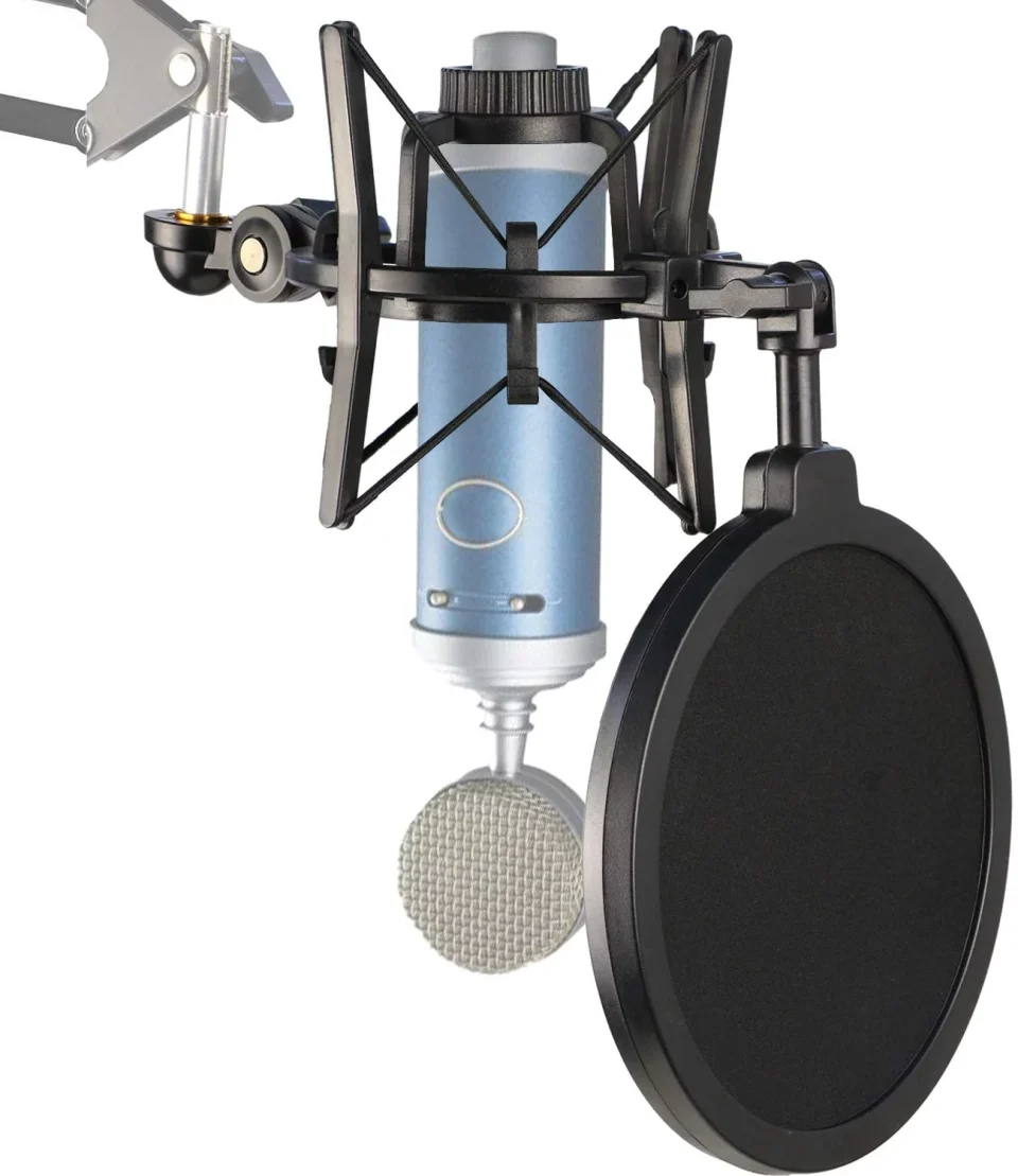 Kitchen Bluebird Shock Mount with Pop Filter, Windscreen and Shockmount to Reduce Vibration Noise Matching Mic Boom Arm