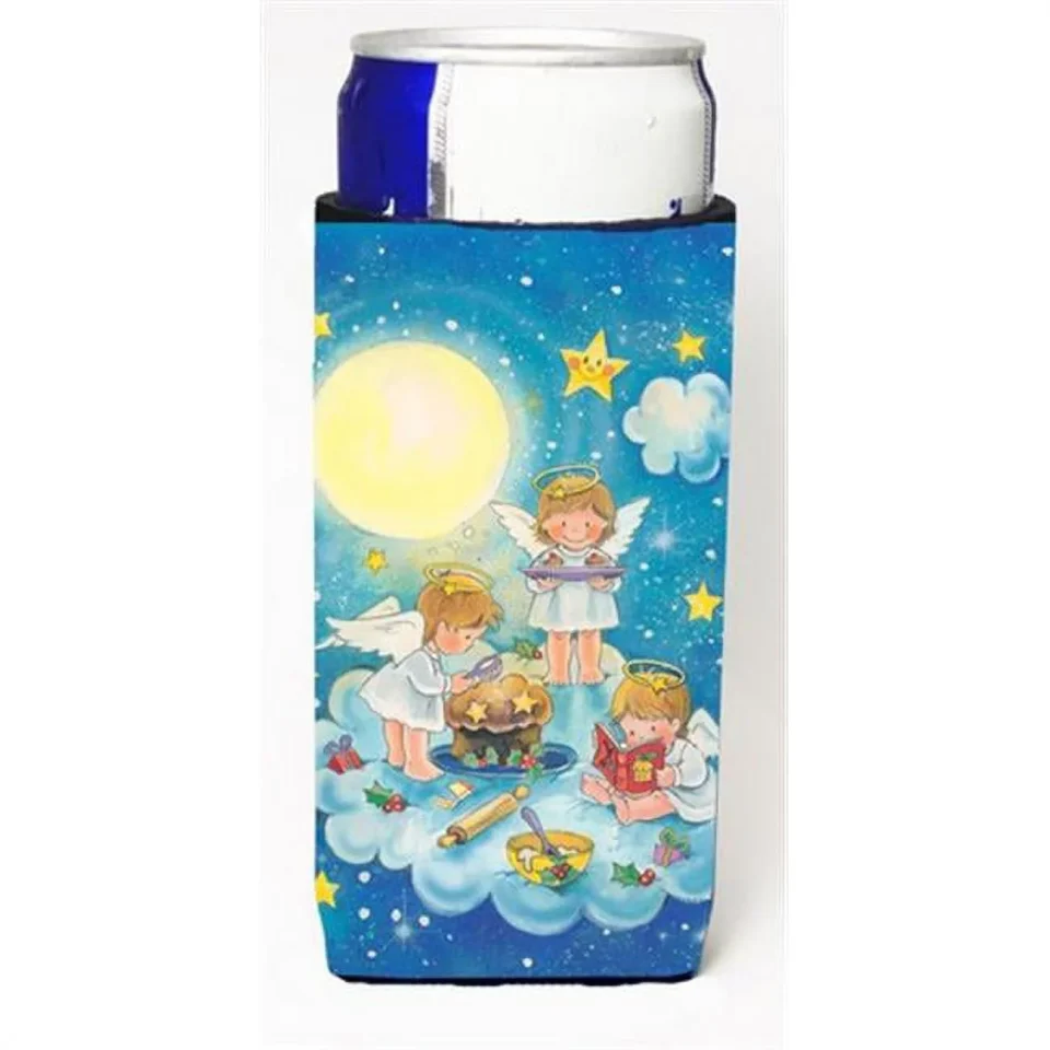 Bamboo Upgraded Carolines Treasures Angels Baking Michelob Ultra Can coolers for Slim Cans