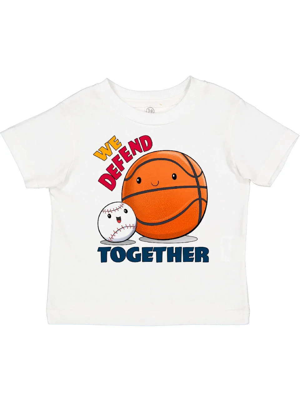 Frosted Inktastic We Defend Together- baseball, basketball Boys or Girls Toddler T-Shirt