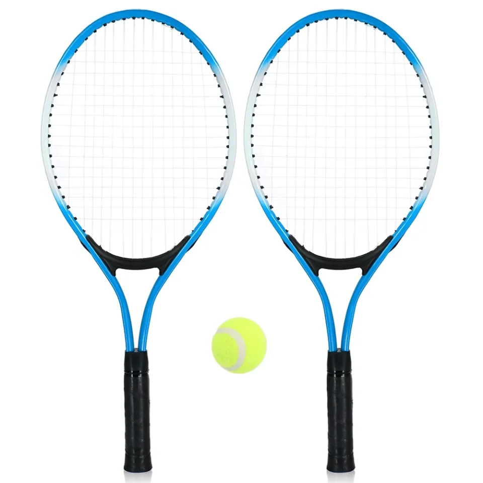 Glossy Home Carevas2Pcs Tennis Racket String Tennis Racquets with 1 Tennis Ball and Cover Bag