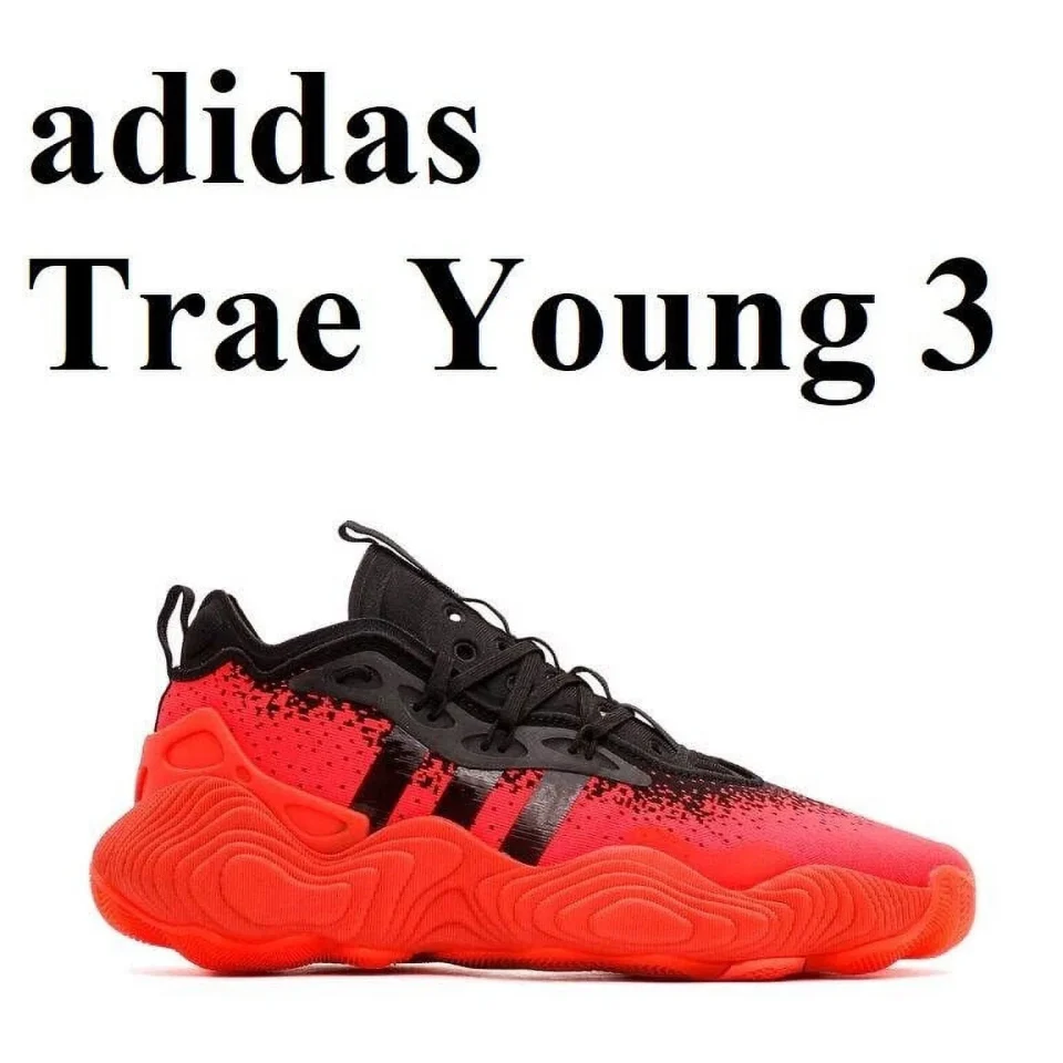 Top-Rated TRAE YOUNG 3 LOW BASKETBALL SNEAKERS SPORT MEN SHOES RED/BLACK SIZE 10 NEW