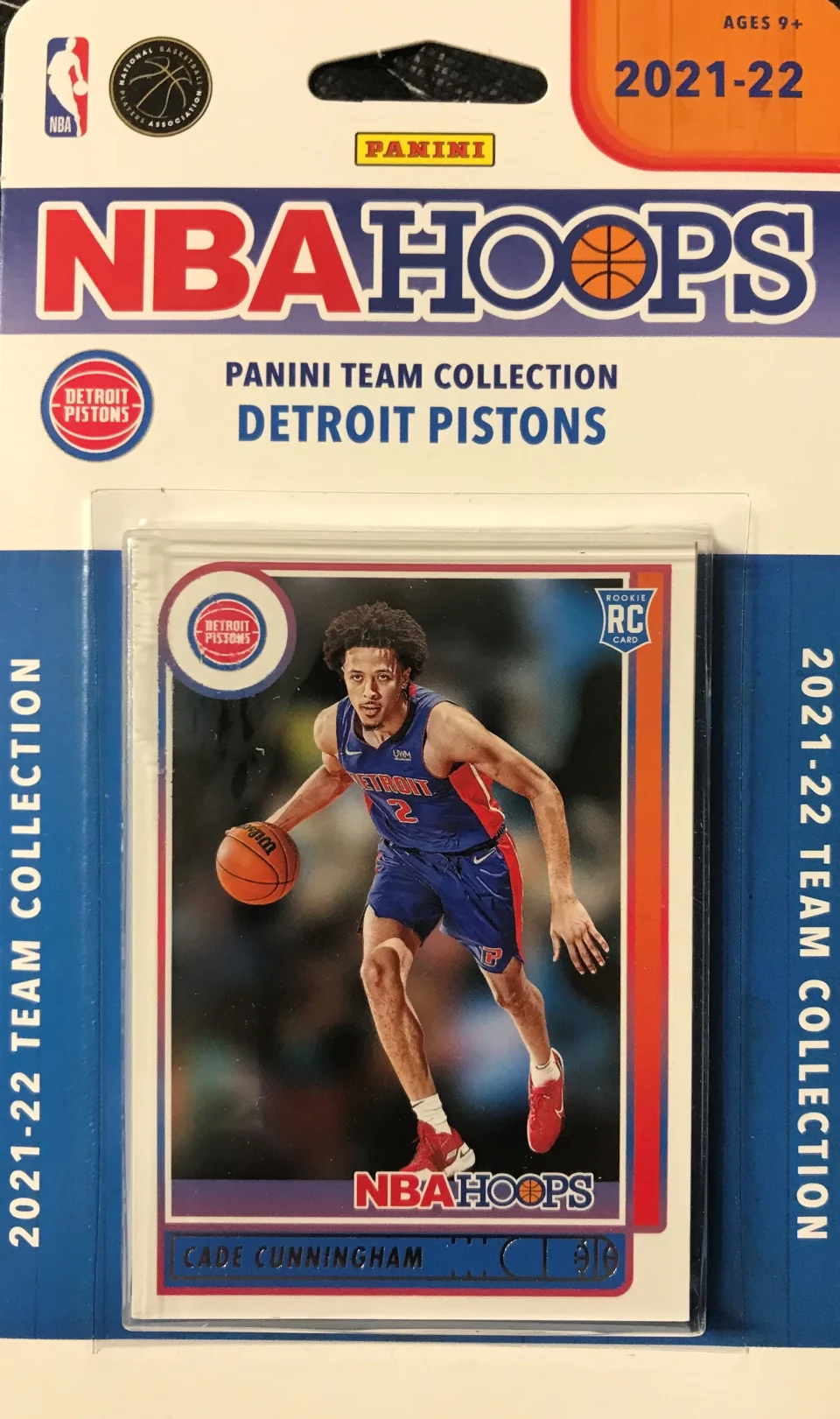 Natural Bamboo Detroit Pistons 2021 2022 Hoops Factory Sealed Team Set with Rookie cards of Cade Cunningham, Isaiah Livers and Luka Garza