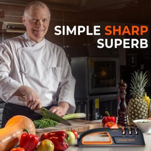 Baking Popular Sharp Pebble 5 Precision Adjust Knife Sharpener- 3-Stage Premium Kitchen Knife Sharpener to Repair. Restore & Polish Blades by Sharp Pebble
