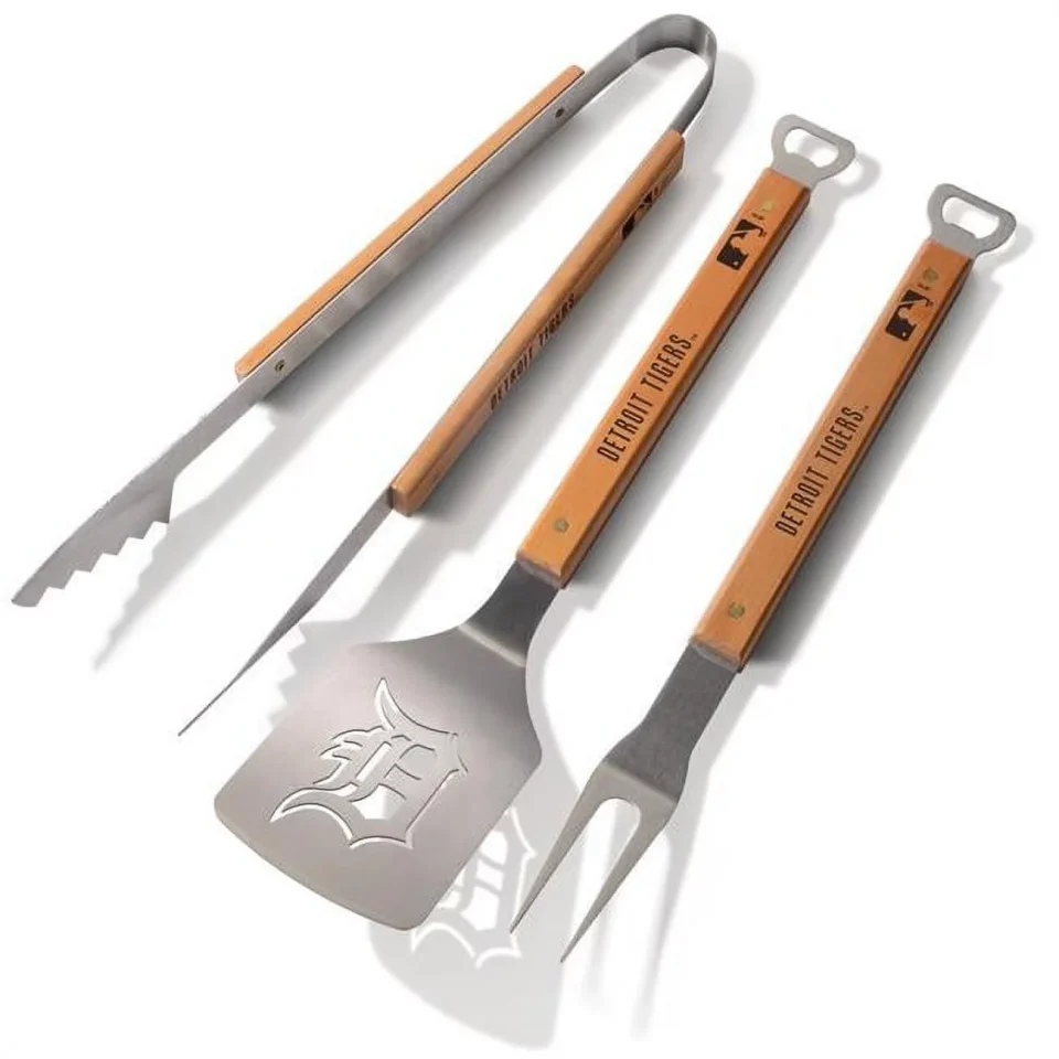 Prime YouTheFan 7011639 Detroit Tigers Classic Series 3 Piece BBQ Set